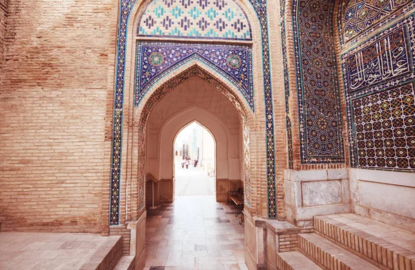 Shah Zinda Necrópole Samarcanda Uzbequistão Famoso Lugar Arquitetura — Fotografia de Stock
