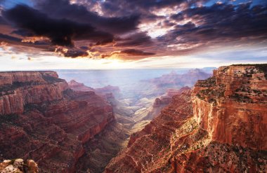 Büyük Kanyon, Arizona, ABD pitoresk manzaralar. Güzel doğal arka plan.
