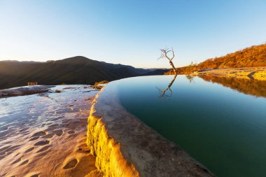 Hierve el Agua, natural hot springs in the Mexican state of Oaxaca clipart