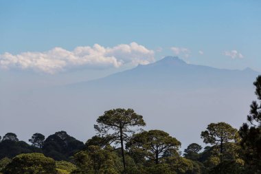 Meksika 'da yağmur mevsiminde orman ve dağlar