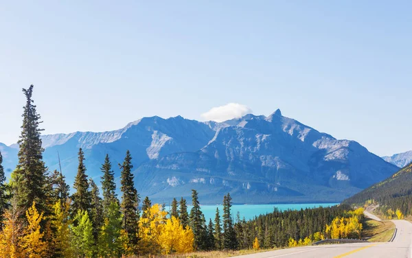 美丽的秋天在加拿大山区 秋季背景 — 图库照片