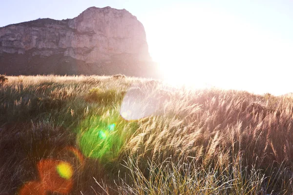 Coucher Soleil Panoramique Dans Les Montagnes Saison Automne — Photo