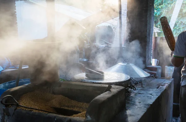 local rice noodles factory in Vietnam