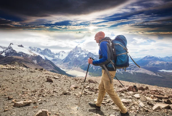 Caminata Las Montañas Patagónicas Argentina — Foto de Stock