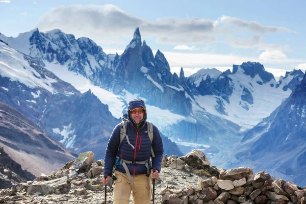 Turistika Patagonských Horách Argentina — Stock fotografie