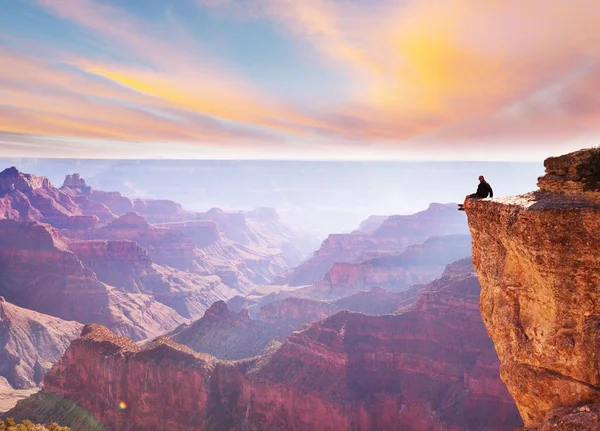 风景如画的风景大峡谷 亚利桑那州 美丽的自然背景 — 图库照片