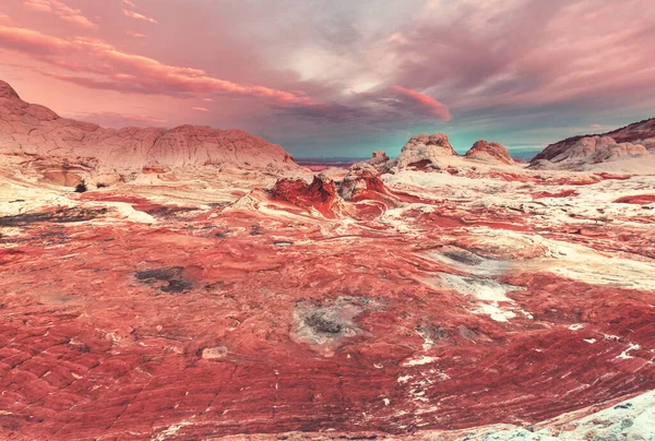 Vermilion Cliffs Ulusal Anıtı Gün Doğumunda Manzara Manzarası Alışılmadık Dağ — Stok fotoğraf