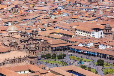 Güzel ünlü Cusco şehirde Peru.