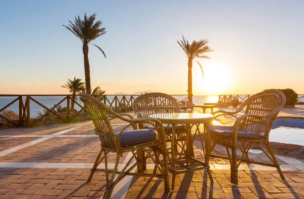 Zandstrand Aan Oceaan Reisachtergrond — Stockfoto