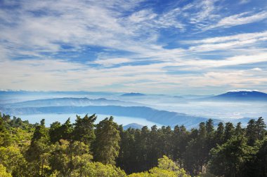 COATEPEQUE lake görünümü, Santa Ana, El Salvador, Orta Amerika