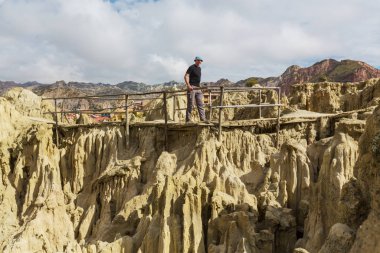 La Paz, Bolivya 'daki Valle de la Luna. Alışılmadık doğal manzaralar güzel yer seyahatleri