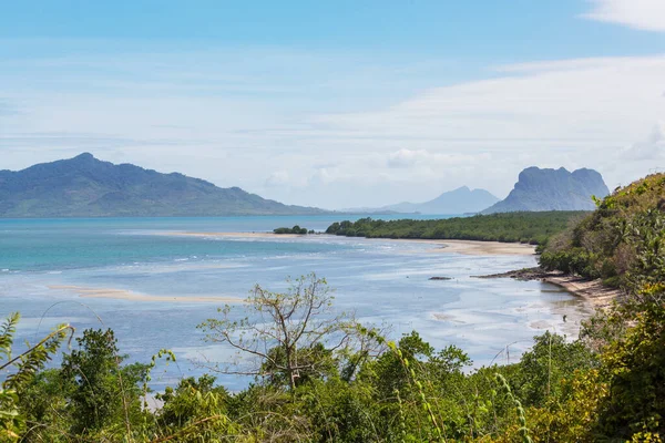 Increíble Vista Panorámica Bahía Del Mar Las Islas Montaña Palawan — Foto de Stock