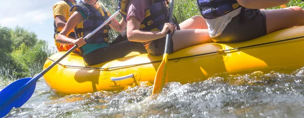 Rafting Team Summer Extreme Water Sport — Stock Photo, Image