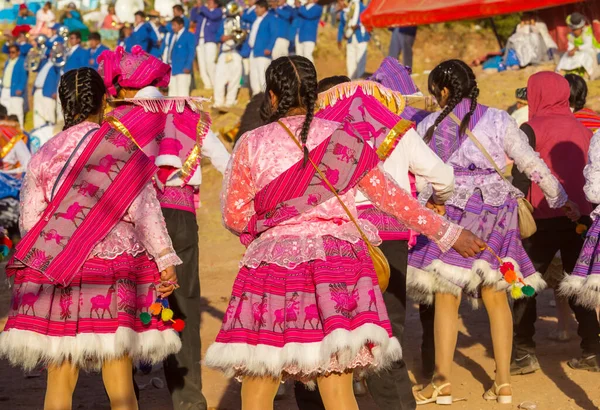 Authentieke Peruviaanse Dans Titicaca Regio — Stockfoto