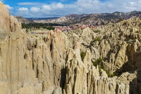 Valle Luna Paz Bolivia Необычные Природные Ландшафты Красивые Места Путешествия — стоковое фото