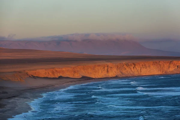 Paisagens Costeiras Desertas Oceano Pacífico Peru América Sul — Fotografia de Stock