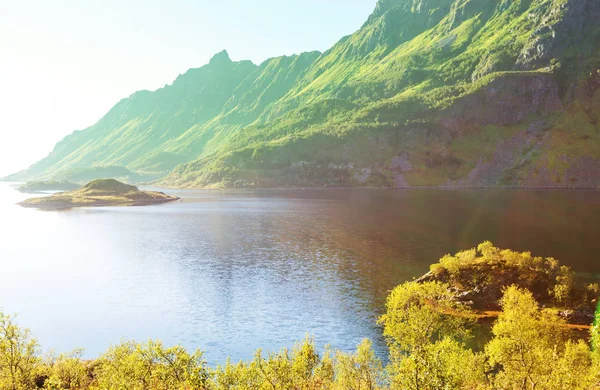 Piękne Naturalne Góry Krajobrazy Norwey — Zdjęcie stockowe