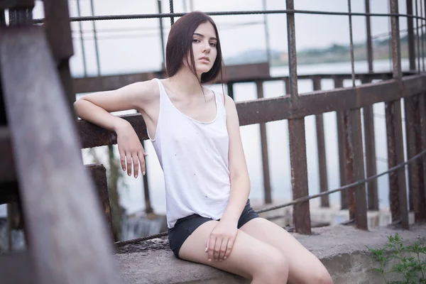 Güzel genç kadın photoshoot