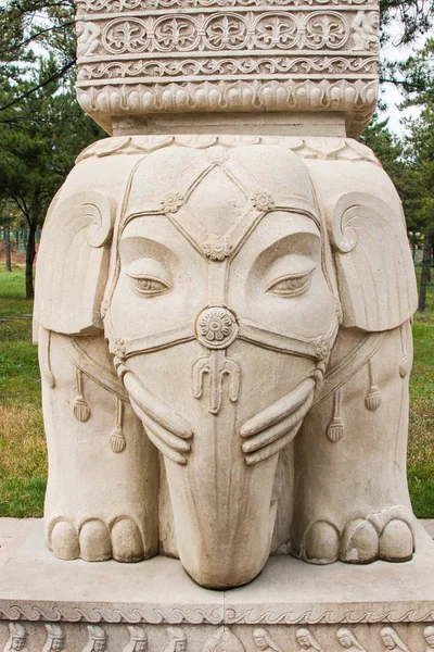 Colonne en pierre d'éléphant — Photo