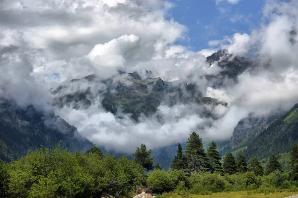 Гірський пейзаж з гірською річкою — стокове фото