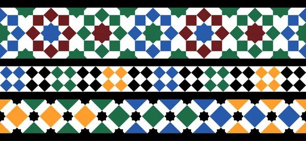 Mosaico marroquí sin costura — Vector de stock