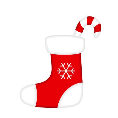 Christmas kırmızı ve beyaz çorap