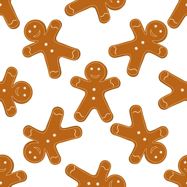 Biscuits au pain d'épice sans couture — Image vectorielle