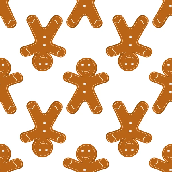 Gingerbread Cookies seamless — Stock Vector