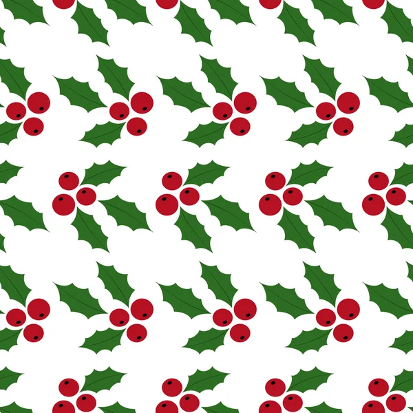 Fundo sem costura Holly Berries —  Vetores de Stock