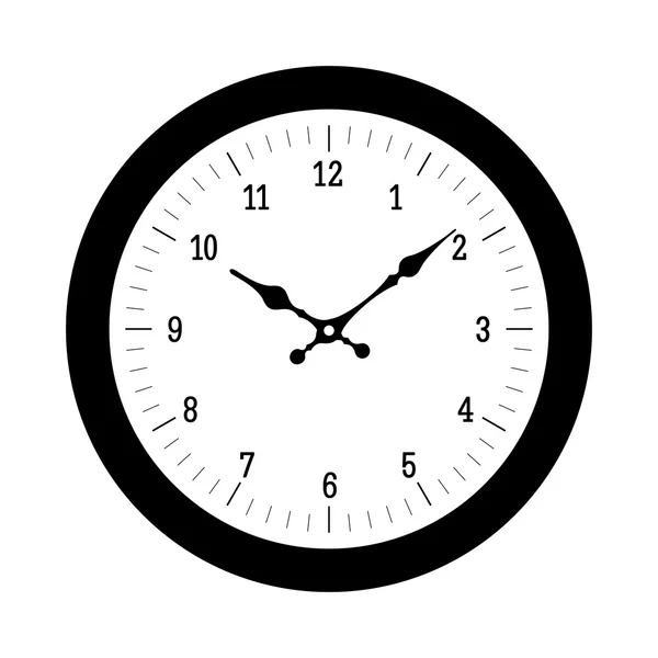 Clock on white — Stock Vector