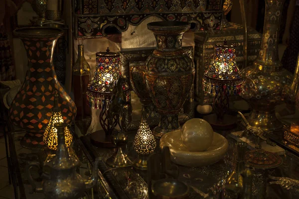 Lámparas marroquíes en tienda — Foto de Stock