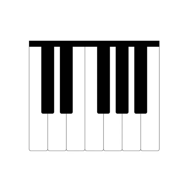 Standaard piano octave — Stockvector