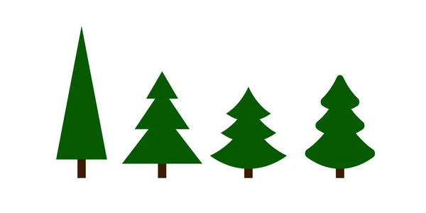 Christmas green Trees — Stock Vector
