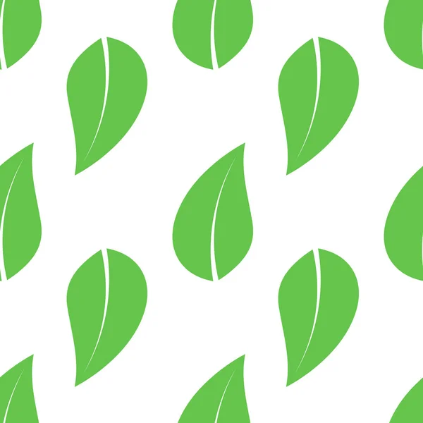Folhas verdes sem costura — Vetor de Stock