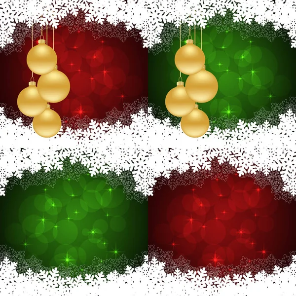 Red and green christmas cards — Διανυσματικό Αρχείο