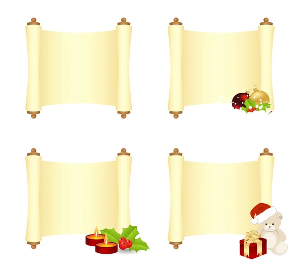 Conjunto de manuscritos xmas — Vetor de Stock