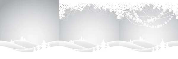 Ensemble de paysages de Noël — Image vectorielle