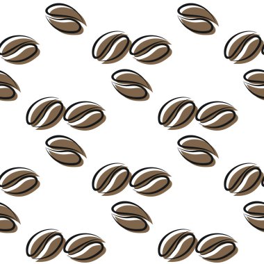 Dikişsiz desen kahve çekirdekleri