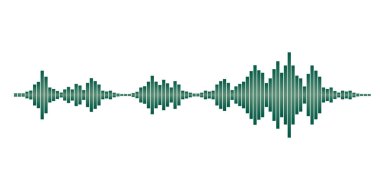 Green sound waves clipart