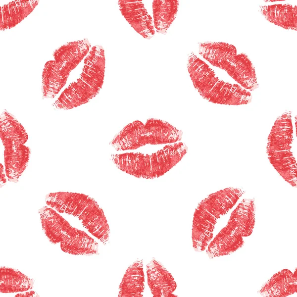 Impresión de labios sin costuras — Vector de stock