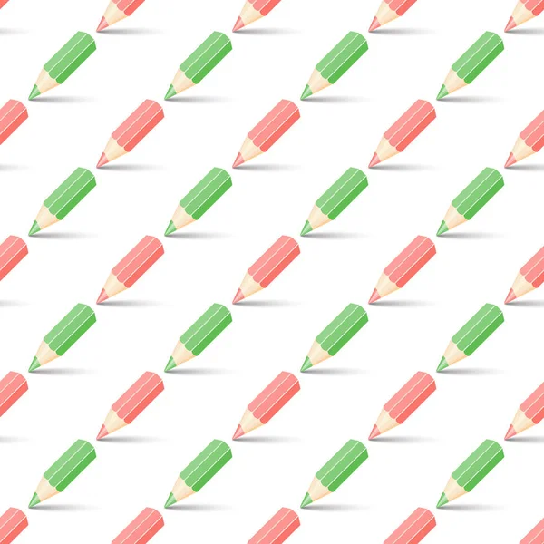 Crayons rouges et verts — Image vectorielle