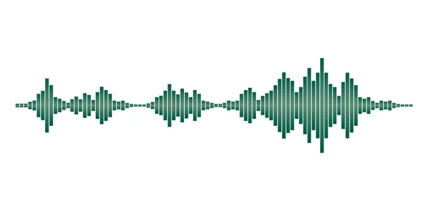 Green sound waves — Stock Vector