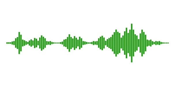 Gröna ljudvågor — Stock vektor