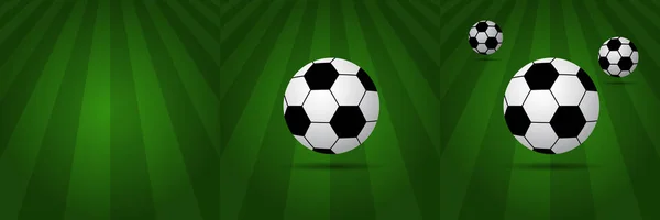 Bolas de fútbol con estilo — Vector de stock