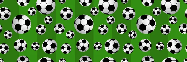 Nahtlose Verbindung von Fußballbällen — Stockvektor