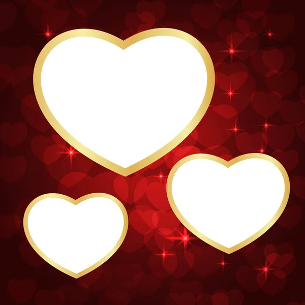 Cadre pour photos Lovely Hearts — Image vectorielle