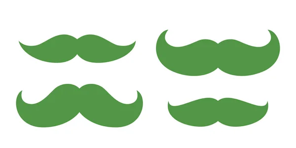 Verde bigote santo patricks — Vector de stock