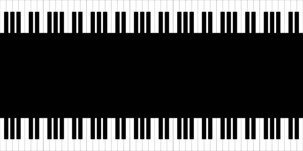Modello di pianoforte in bianco e nero — Vettoriale Stock