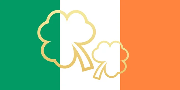 Ireland saint patrick flag — Stock Vector
