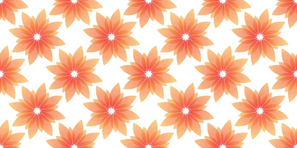 Оранжевые цветы бесшовные — стоковый вектор